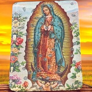 Virgin Mary compact mirror